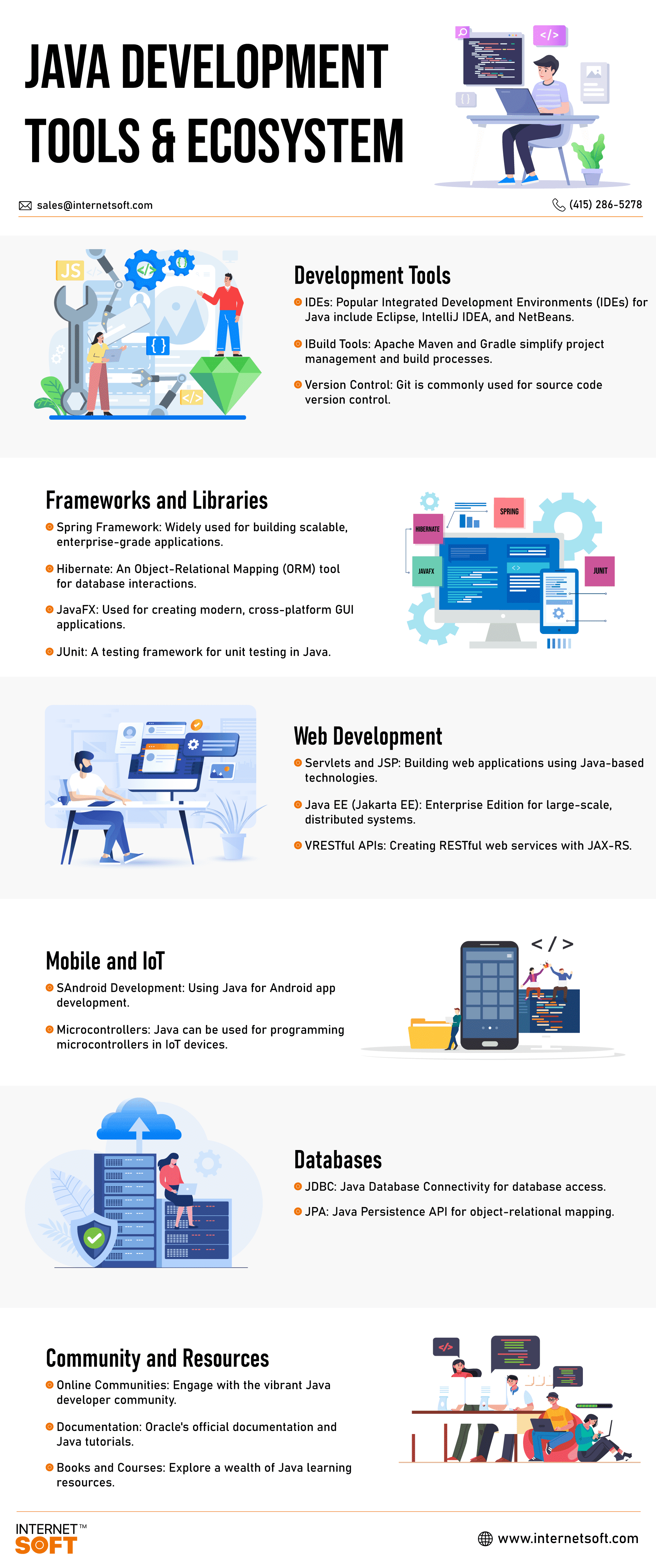 Java Development Tools - Internet Soft Infographics