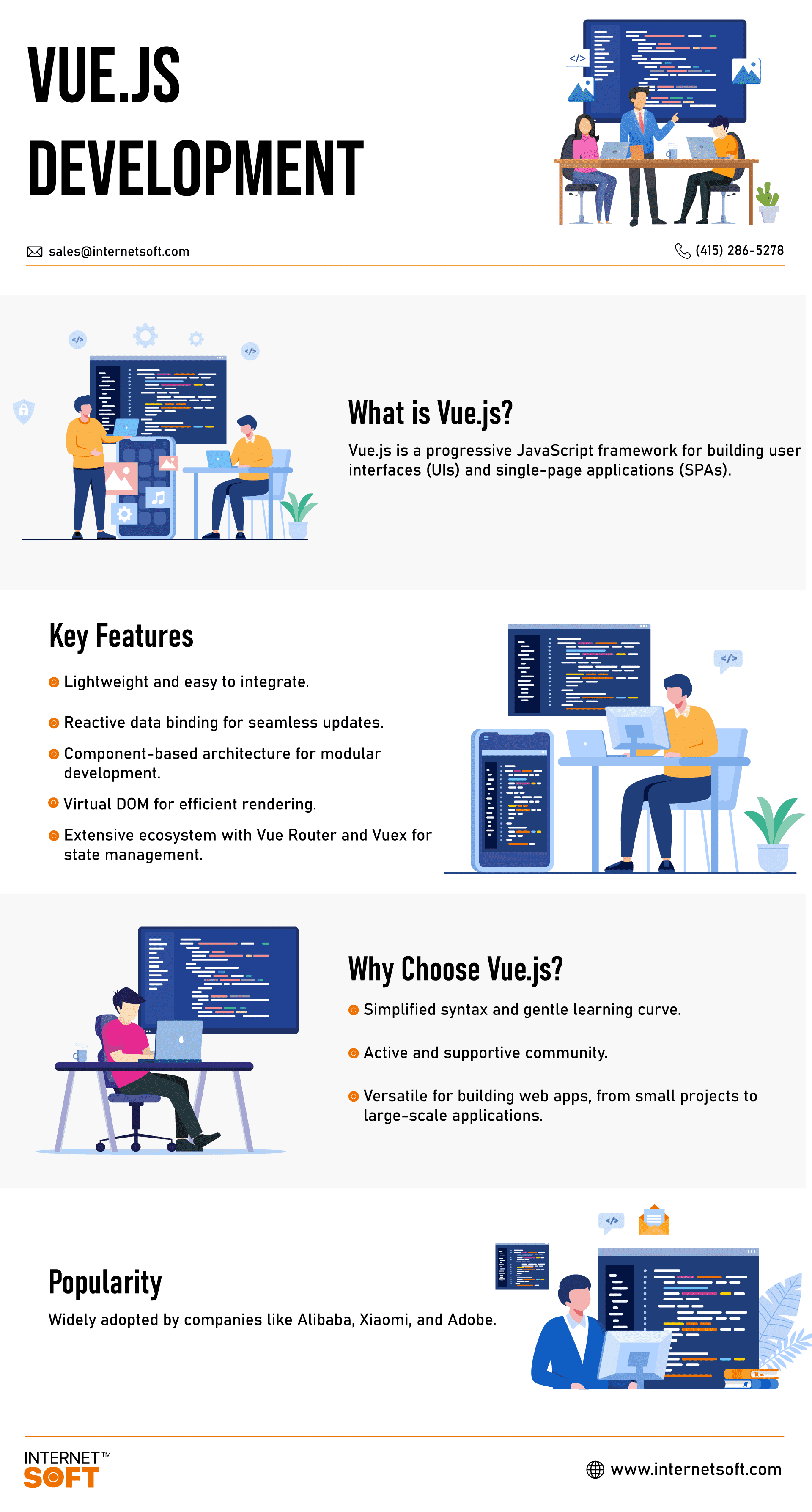 Vue.Js Development - Internet Soft Infographics